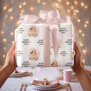 Papel De Regalo Cumpleaños de Bailarina Cascanueces