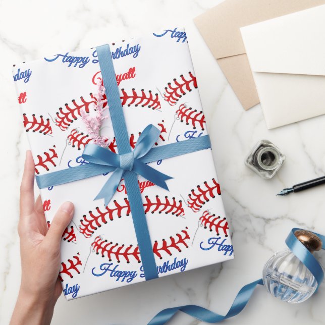 Papel De Regalo Cumpleaños de béisbol  (Regalar)