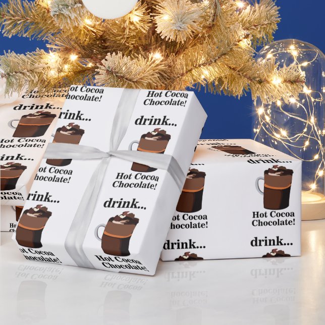 Papel De Regalo Cumpleaños de Chocolate de Hot Cocoa (Vacaciones)