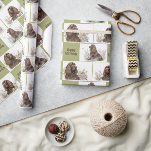 Papel De Regalo Cumpleaños de Cocker Spaniel Chocolate