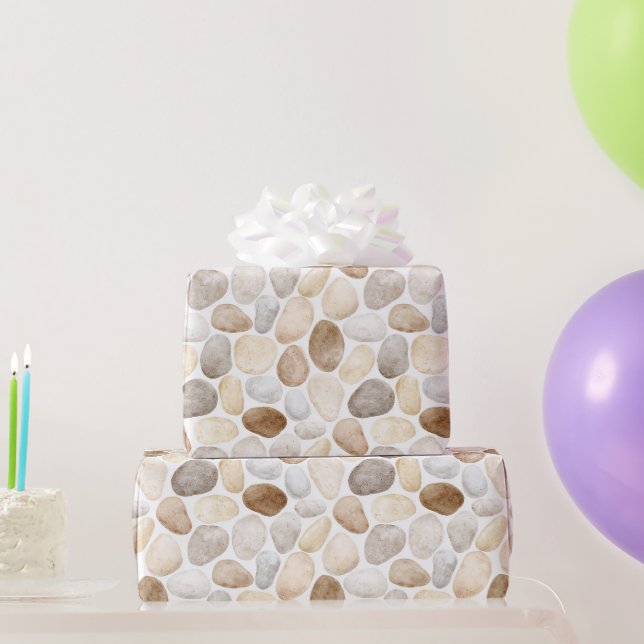 Papel De Regalo Cumpleaños de Cream Brown Rocks (Regalos de fiesta)