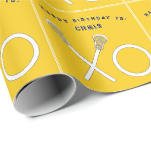 Papel De Regalo Cumpleaños de Deportes de Lacrosse