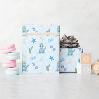 Papel De Regalo Cumpleaños de dinosaurio de niños lindos