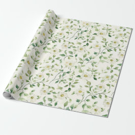 Papel De Regalo Cumpleaños de Flores de Margarita Blanca