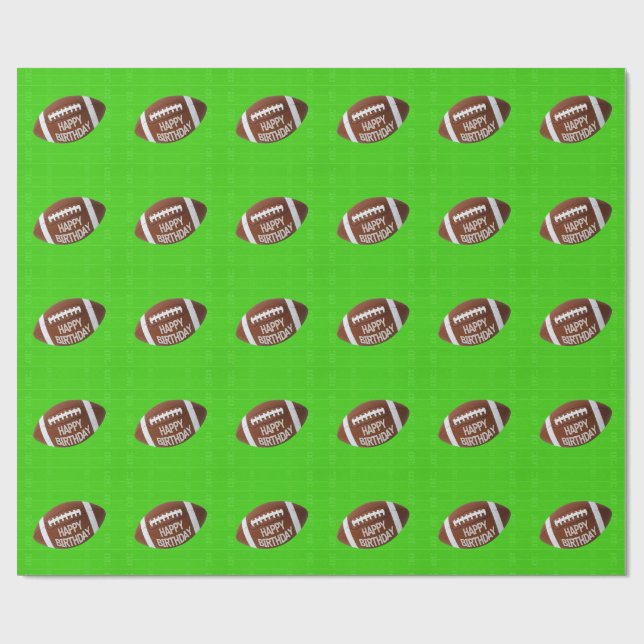 Papel De Regalo cumpleaños de fútbol (Superficie plana)