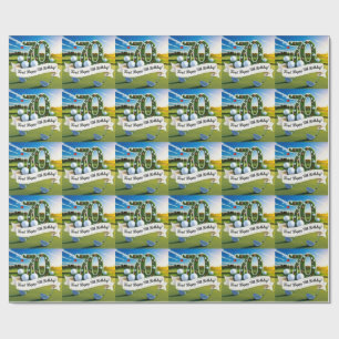 Papel De Regalo Cumpleaños de golfista de 70 años