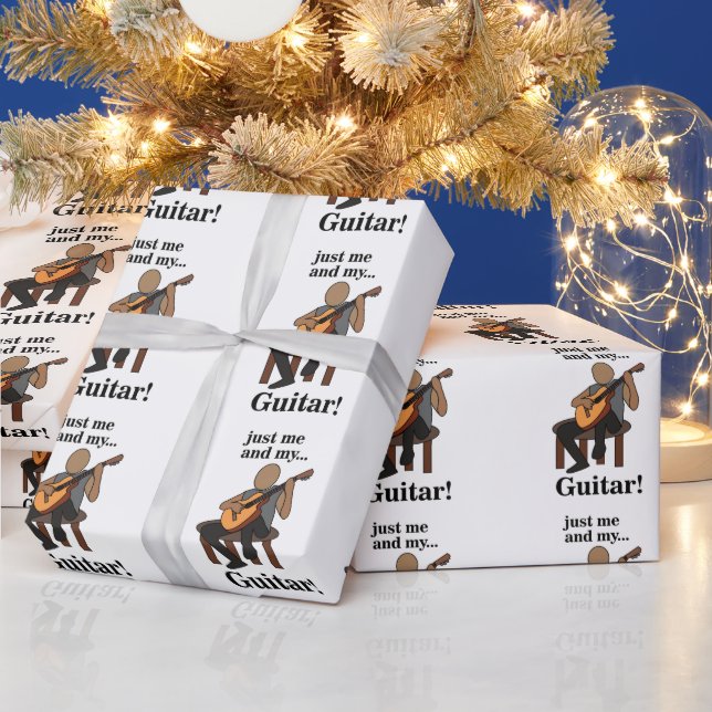 Papel De Regalo Cumpleaños de guitarrista tocando la guitarra (Vacaciones)