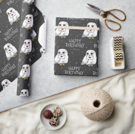 Papel De Regalo Cumpleaños de Harry Potter | Hedwig Chalkboard