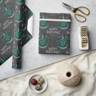 Papel De Regalo Cumpleaños de Harry Potter | Slytherin Chalkboard