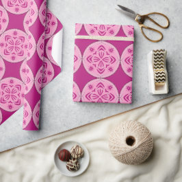 Papel De Regalo Cumpleaños de Invierno Rosado