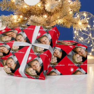 Papel De Regalo Cumpleaños de la familia de fotos personalizada