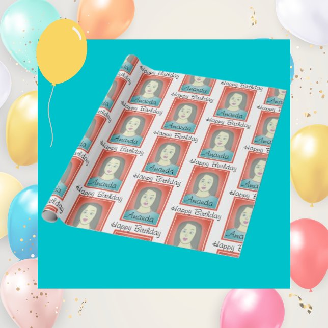 Papel De Regalo Cumpleaños de la foto personalizada (Subido por el creador)