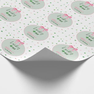 Papel De Regalo Cumpleaños de la niña afortunada de San Patricio