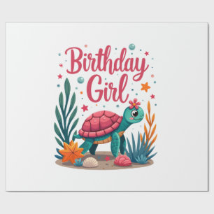 Papel De Regalo Cumpleaños de la niña tema tortuga marina fiesta d