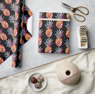 Papel De Regalo Cumpleaños de la piña tropical