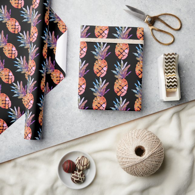 Papel De Regalo Cumpleaños de la piña tropical (Artesanía)