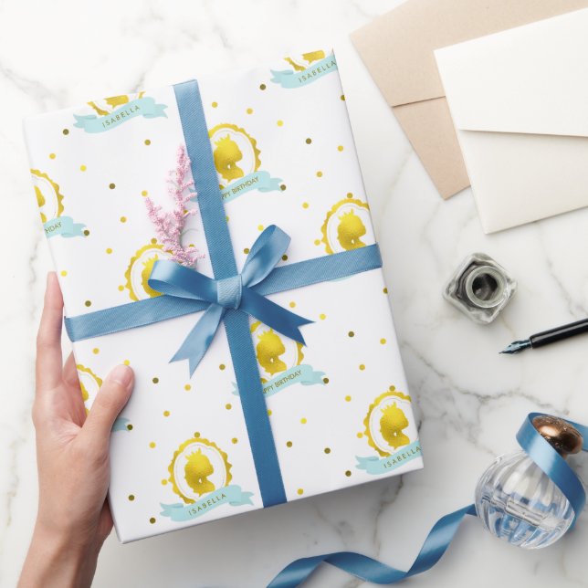 Papel De Regalo Cumpleaños de la Princesa Mint Cameo (Regalar)