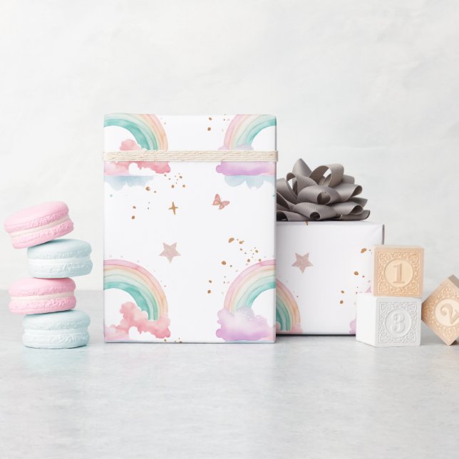 Papel De Regalo Cumpleaños de la tetera mágica arcoiris Chica de h (Baby Shower)