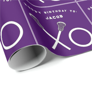 Papel De Regalo Cumpleaños de Lacrosse Sports