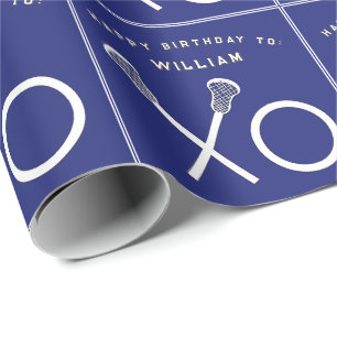 Papel De Regalo Cumpleaños de Lacrosse Sports