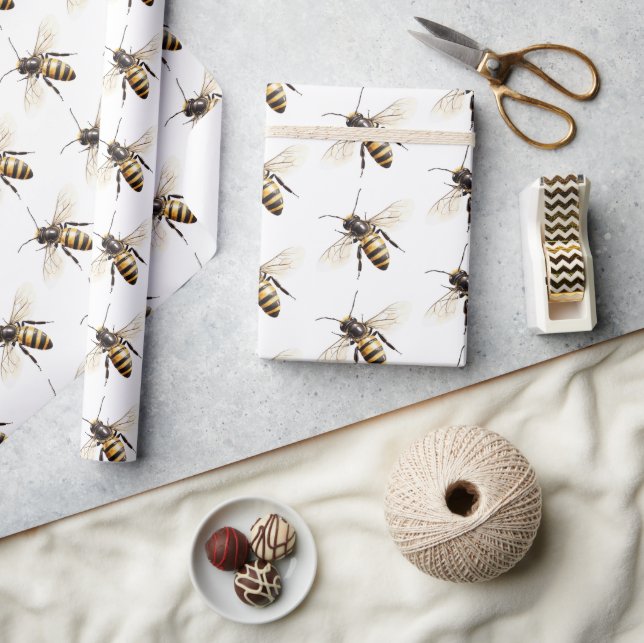 Papel De Regalo Cumpleaños de las Abejas Melíferas (Artesanía)