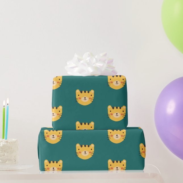 Papel De Regalo Cumpleaños de los tigres (Regalos de fiesta)