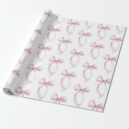 Papel De Regalo Cumpleaños de los White Pink Bows