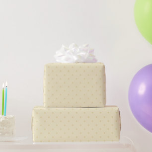 Papel De Regalo Cumpleaños de lunares amarillos chic