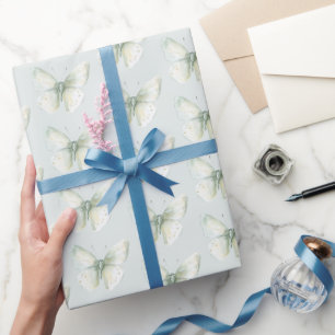 Papel De Regalo Cumpleaños de Mariposas de Menta