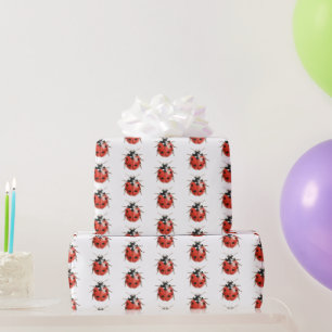 Papel De Regalo Cumpleaños de Mariquitas Rojas