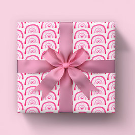 Papel De Regalo Cumpleaños de niñas arcoíris rosa