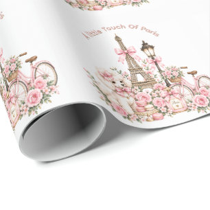 Papel De Regalo Cumpleaños de niñas con Un Toque de París