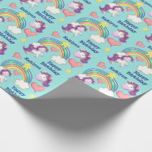 Cumpleaños de niños con el arcoiris de Unicornio