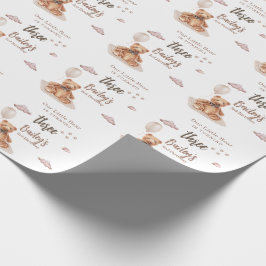 Papel De Regalo Cumpleaños de Osito Pequeño para Cualquier Edad