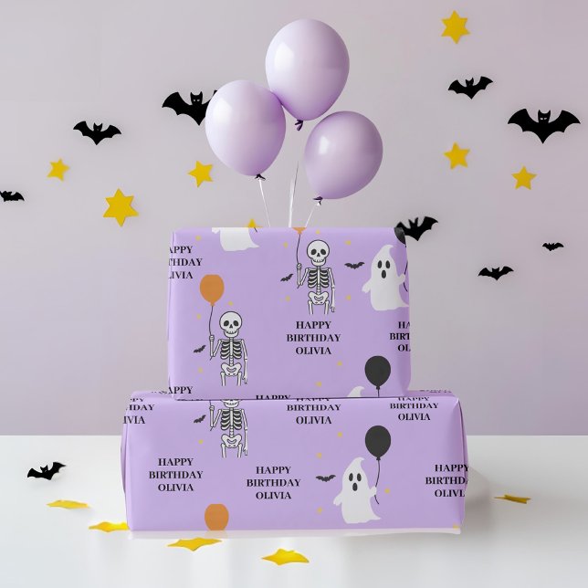 Papel De Regalo Cumpleaños de Pastel Halloween (Subido por el creador)