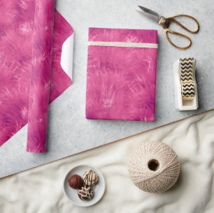 Papel De Regalo Cumpleaños de Pelaje Sintético Rosa Fucsia