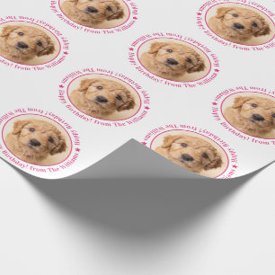 Papel De Regalo Cumpleaños de perro con foto personalizada