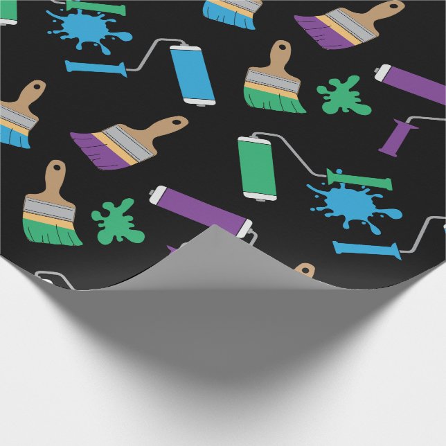 Papel De Regalo Cumpleaños de pintor y decorador (Esquina)