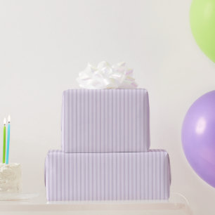 Papel De Regalo Cumpleaños de rayas dobles púrpura lavanda