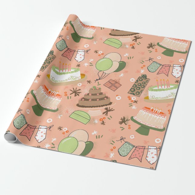 Papel De Regalo Cumpleaños de Savannah (Desenrollado)