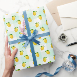 Papel De Regalo Cumpleaños de verano con limón cítrico