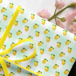 Papel De Regalo Cumpleaños de verano con limón cítrico