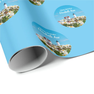 Papel De Regalo Cumpleaños de verano nautico Nubble Mainthouse