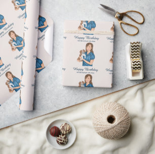 Papel De Regalo Cumpleaños De Veterinarios Médicos De Animales Vet