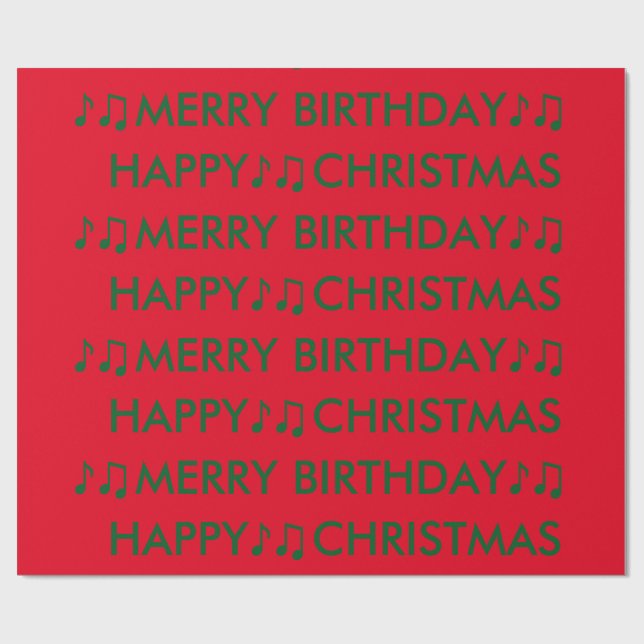 Papel De Regalo Cumpleaños del navidad (Superficie plana)