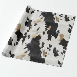 Papel De Regalo Cumpleaños del Piel de vaca Oro Blanco Occidental