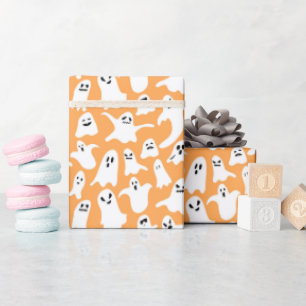 Papel De Regalo Cumpleaños del primer Spooky Halloween naranja