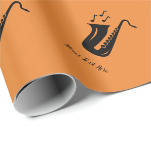 Papel De Regalo Cumpleaños del saxofón o día de fiesta de encar