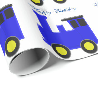Papel De Regalo Cumpleaños del tren