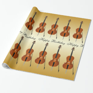 Papel De Regalo Cumpleaños del violoncelo